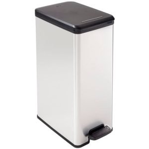 Curver - Cubo de basura Slim con pedal 40 L