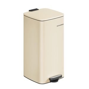 SONGMICS Cubo de Basura, Cubo de Basura de 30 L