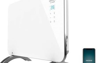 Cecotec Radiador Eléctrico Bajo Consumo Ready Warm 6650 Crystal Connection. Wifi, 1000 W, Termostato Regulable